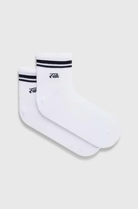 Ponožky Fila 2-pack bílá barva, F4410