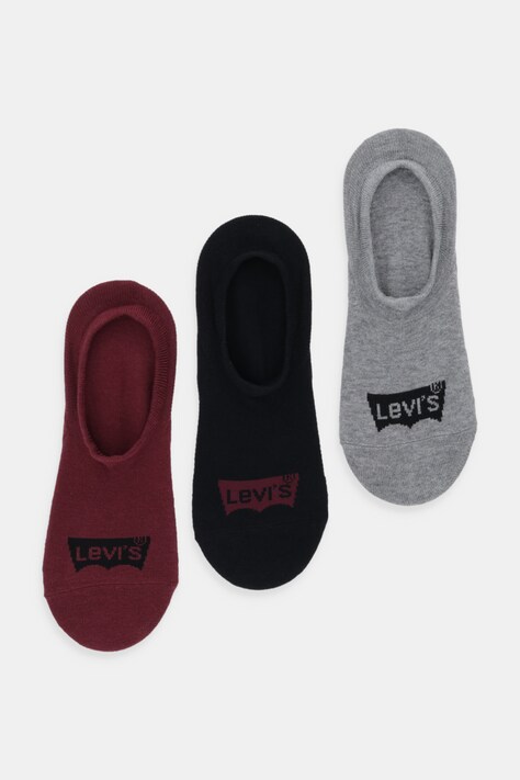 Čarape Levi's 3-pack boja: bordo, 37157-1260