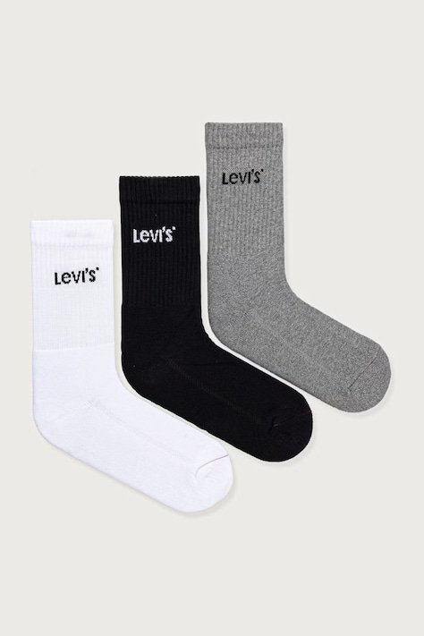 Levi's skarpety z bawełną 3-pack szare 37157-1528