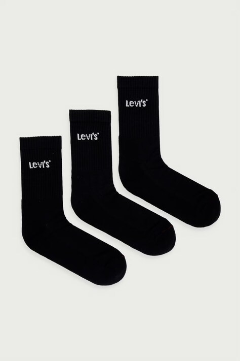 Levi's Κάλτσες με βαμβάκι 3-pack μαύρες 37157-1527