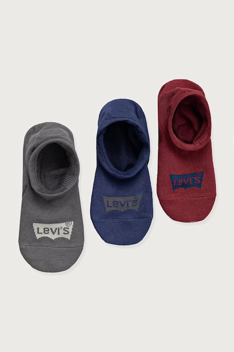Levi's skarpety stopki z bawełną 3-pack bordowe 37157-1502