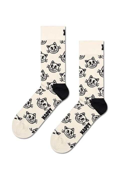 Happy Socks Skarpety z bawełną beżowe P002737