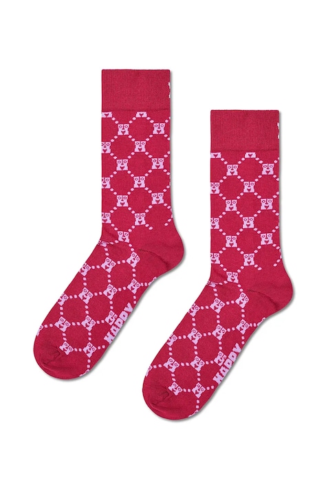 Happy Socks Skarpety z bawełną czerwone P006124