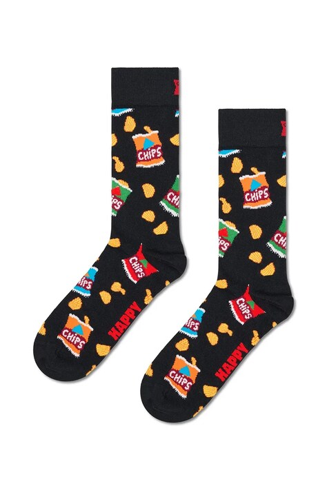 Happy Socks Skarpety z bawełną czarne P003168