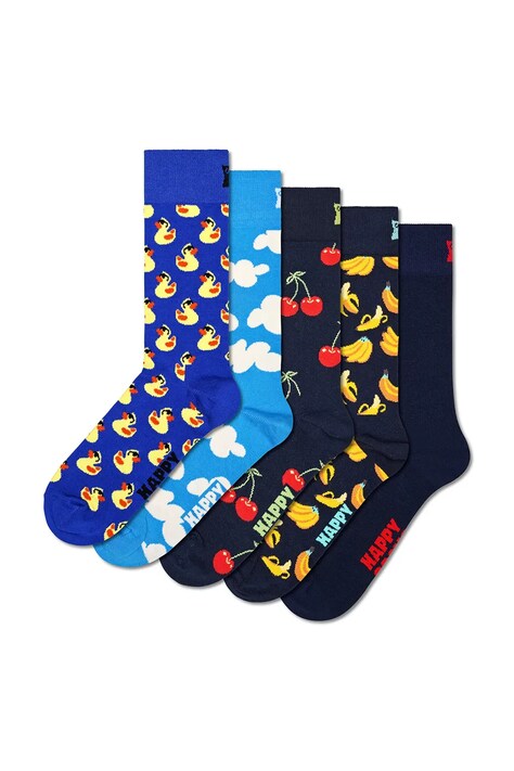 Happy Socks Skarpety z bawełną 5-pack granatowe P004667