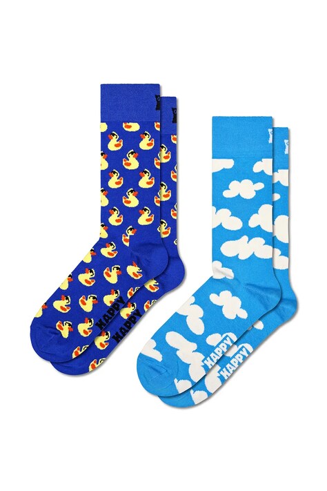Happy Socks Skarpety z bawełną 2-pack niebieskie P005617