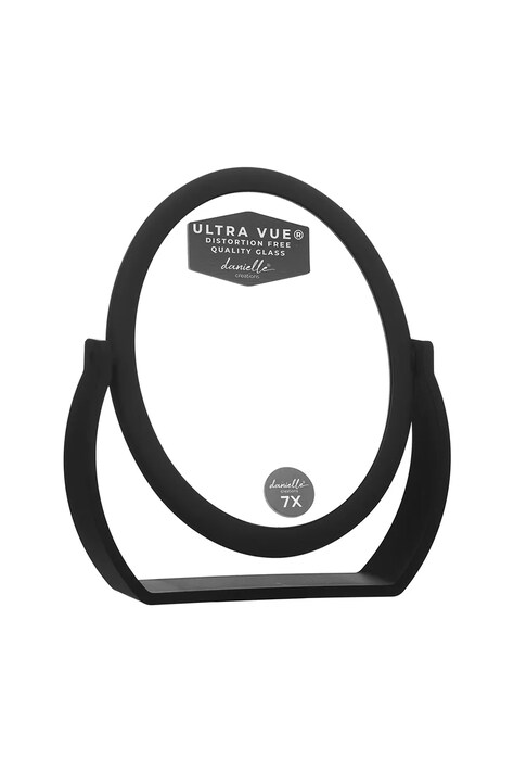 Danielle Beauty lusterko kosmetyczne Soft Feel Black Oval Mirror kolor czarny
