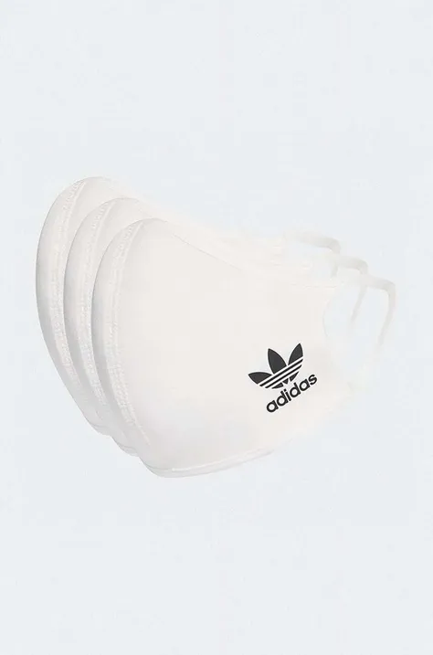 Ochranné rúško adidas Originals Face Covers M/L 3-pak HB7850-white,