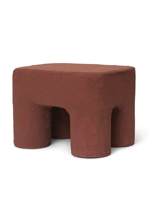 Stolík ferm LIVING Podo Stool bordová farba