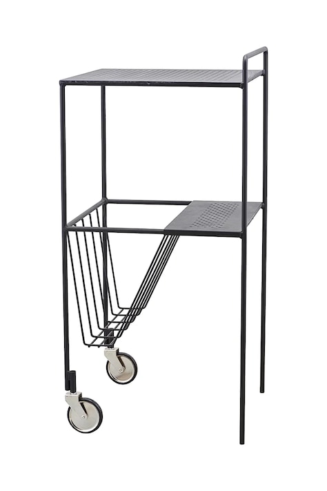 Τραπέζι με θήκη εφημερίδων House Doctor HDUse 35 x 75 cm χρώμα: μαύρο