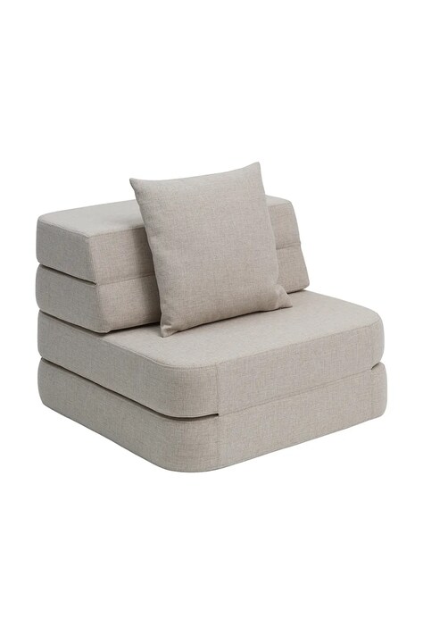 By KlipKlap sofa wielofunkcyjna jednoosobowa 70 x 70 x 36 cm kolor beżowy