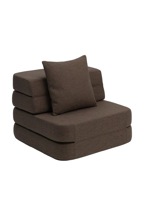 By KlipKlap sofa wielofunkcyjna jednoosobowa 70 x 70 x 36 cm kolor brązowy