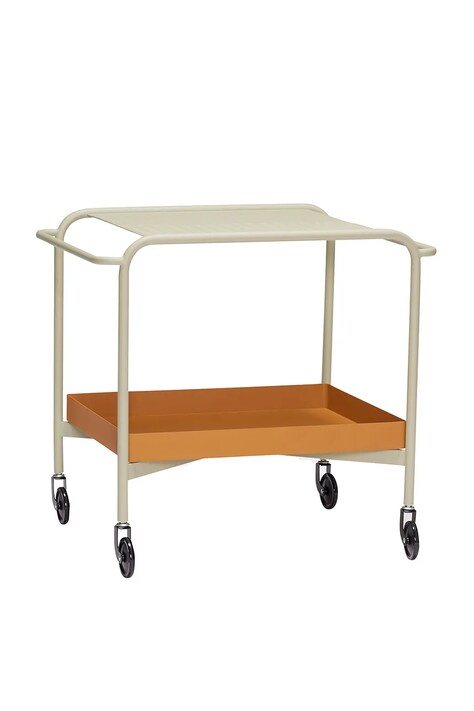 Hübsch mebel z kółkami Push Trolley 66 x 47 x 62 cm kolor beżowy