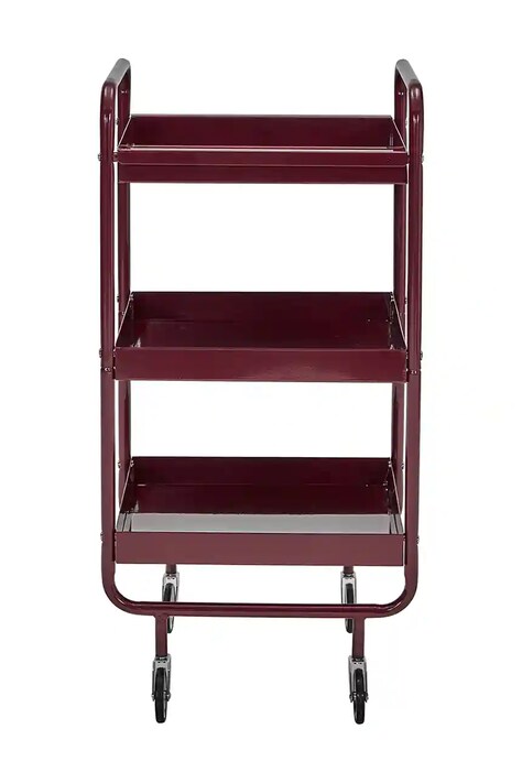 Stolek na kolečkách House Doctor HDRoll 42 x 85 x 38 cm vínová barva
