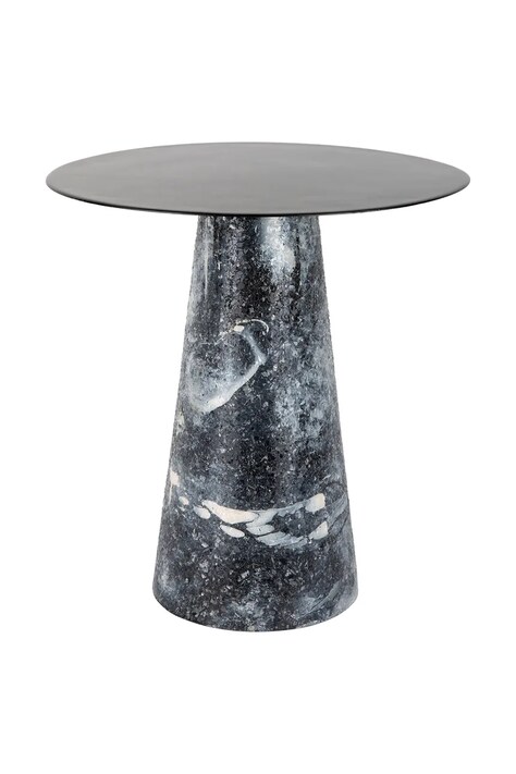 Leitmotiv stolik Mosaic Marble 40 x 42 cm kolor czarny