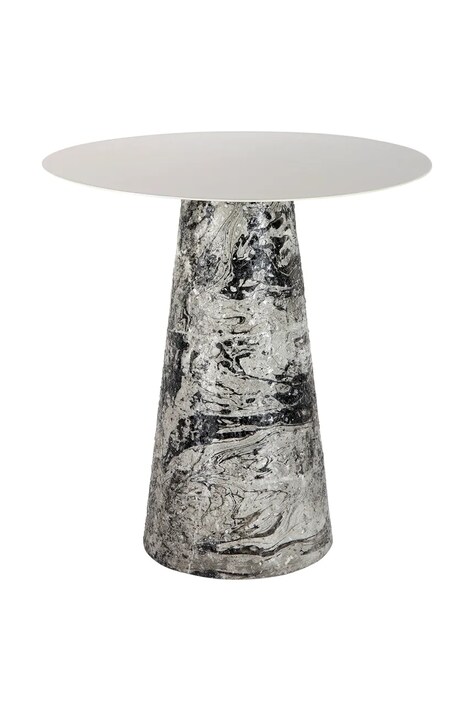 Leitmotiv stolik Mosaic Marble 42 x 40 cm kolor biały