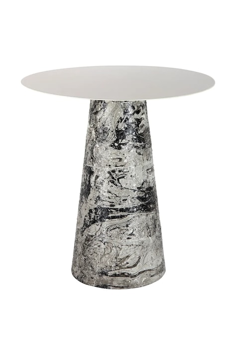 Leitmotiv stolik Mosaic Marble 42 x 40 cm kolor biały