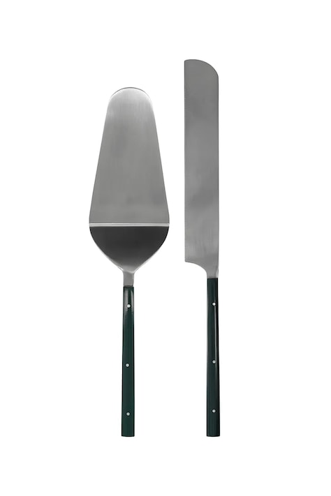 House Doctor szpatułka i nóż do ciasta HDLata 29 x 2,6 cm kolor zielony 900001326