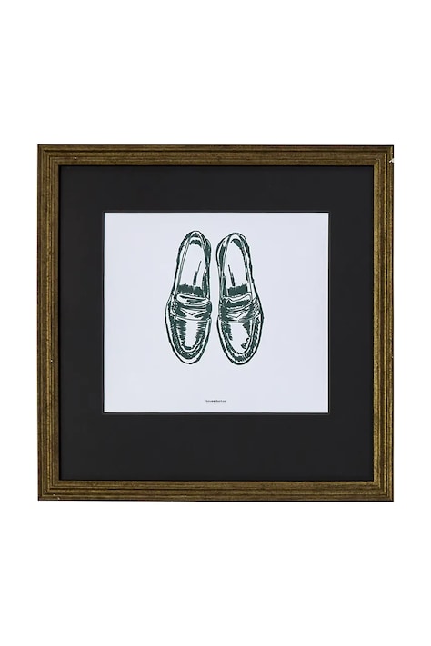 Διακοσμητικό τοίχου σε κορνίζα House Doctor HDShoe 40 x 40 cm χρώμα: πράσινο