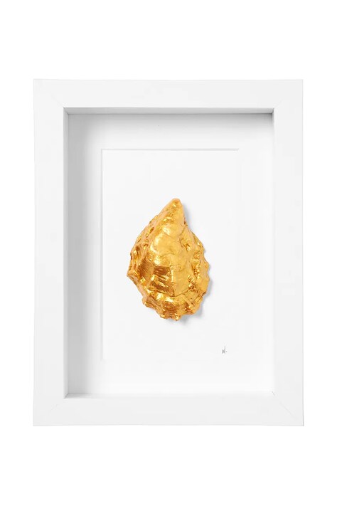 Maria el Mar dekoracja ścienna w ramie Single Oyster 22 x 17 cm kolor biały