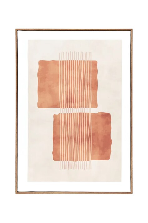 Настенная декорация в раме House Nordic Mina 50 x 70 cm цвет оранжевый 4991016