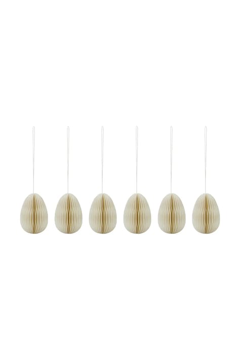 House Doctor decorazioni natalizie HDEggs 5 cm pacco da 6 colore beige 202742411