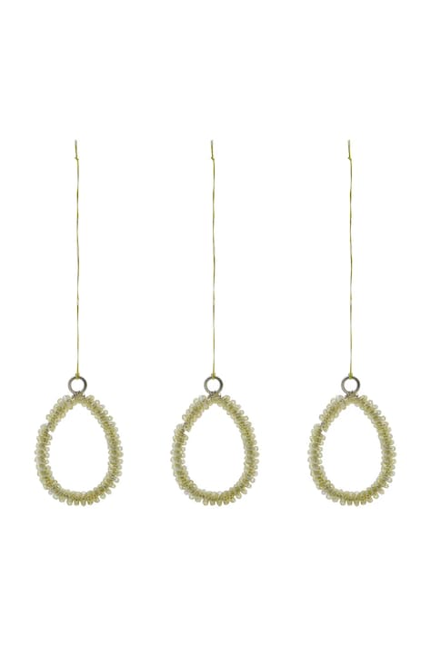 House Doctor decorazioni natalizie HDBead 3 x 4,5 cm pacco da 3 colore giallo 900001264