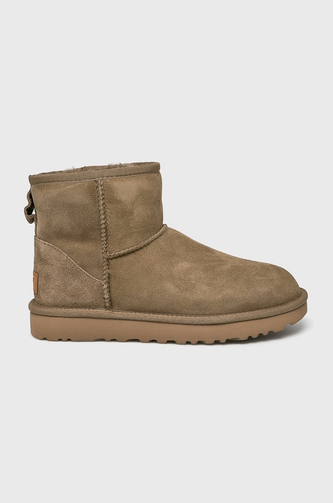 UGG cizme de zapada din piele intoarsa femei, culoarea verde,