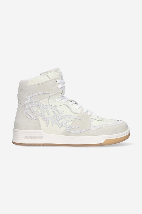 Kožené tenisky MISBHV Court Sneaker bílá barva, 022BW410 OFF-WHITE