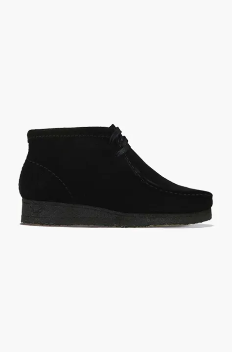 Clarks suede loafers Wallabee Boot black color 26155521