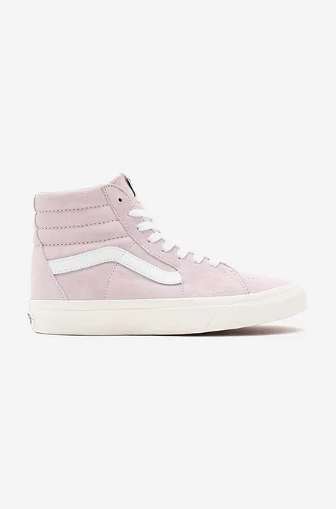 Кожаные кеды Vans UA SK8-Hi женские цвет розовый VN0A32QG9G4-pink