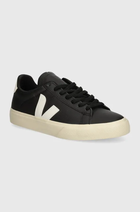 Kožené sneakers boty Veja Campo Chromefree černá barva, CP0501215