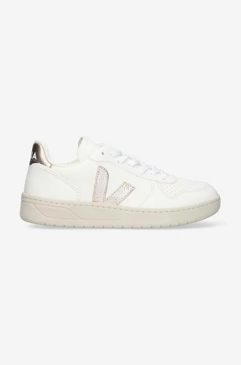 Veja sneakersy skórzane V-10 Leather kolor biały VX052935-WHITE