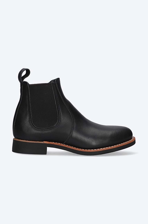 Шкіряні черевики Red Wing жіночі колір чорний на плоскому ходу 3455.6inch-Black