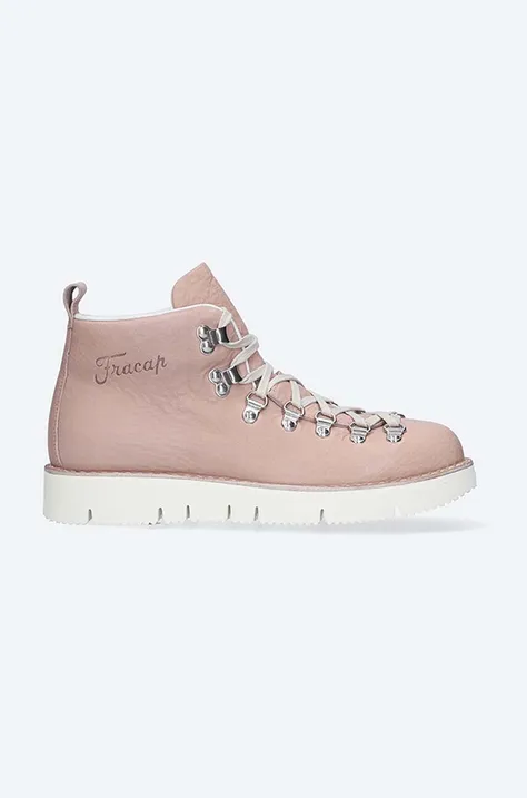 Fracap leather ankle boots MAGNIFICO M120 women's pink color