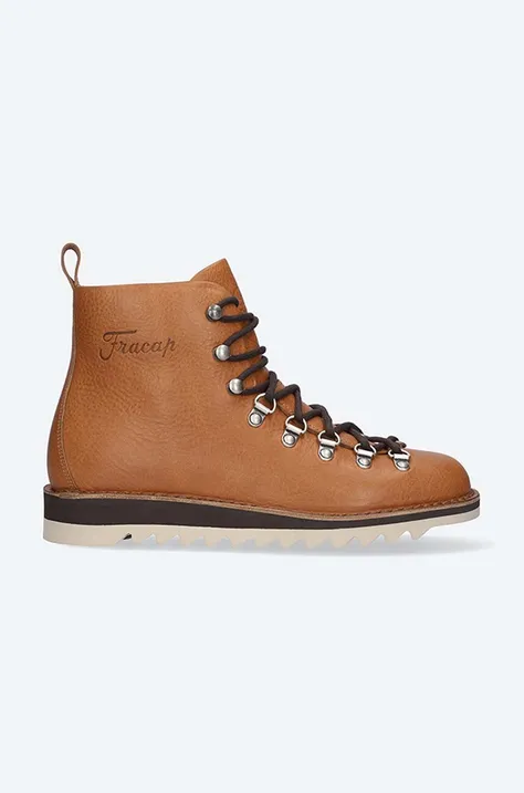 Fracap leather ankle boots MAGNIFICO M120 women's brown color