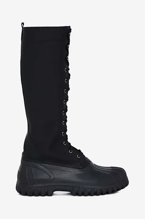 Чоботи Rains x Diemme Anatra Alto High Boot жіночі колір чорний на плоскому ходу 2058.BLACK-BLACK
