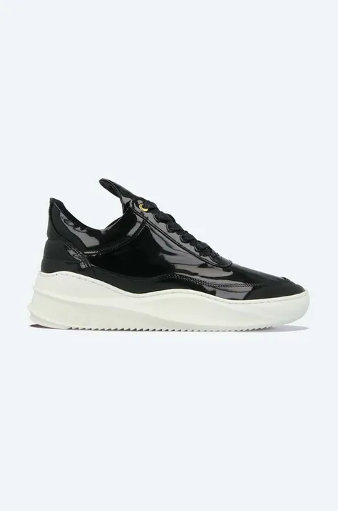Filling Pieces leather sneakers Low Top Sky Shine black color 25528301861