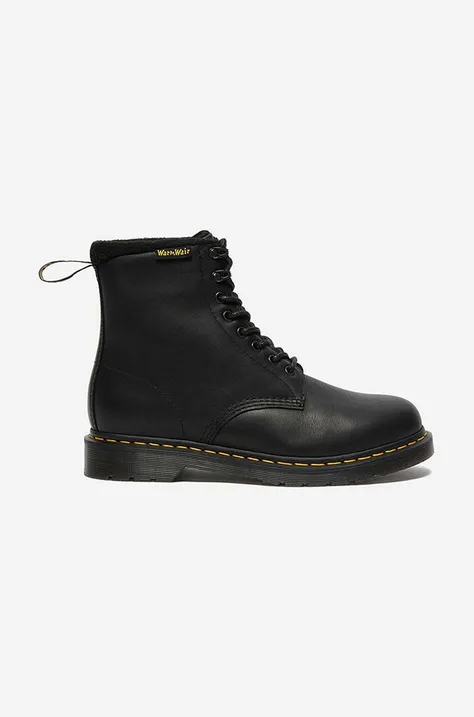 Kožené členkové topánky Dr. Martens 1460 Pascal čierna farba, na plochom podpätku, jemne zateplené, DM27084001