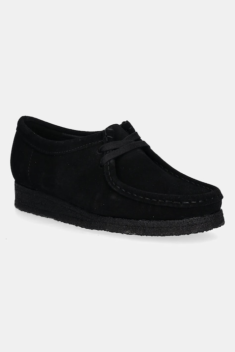 Μοκασίνια σουέτ Clarks Originals χρώμα: μαύρο