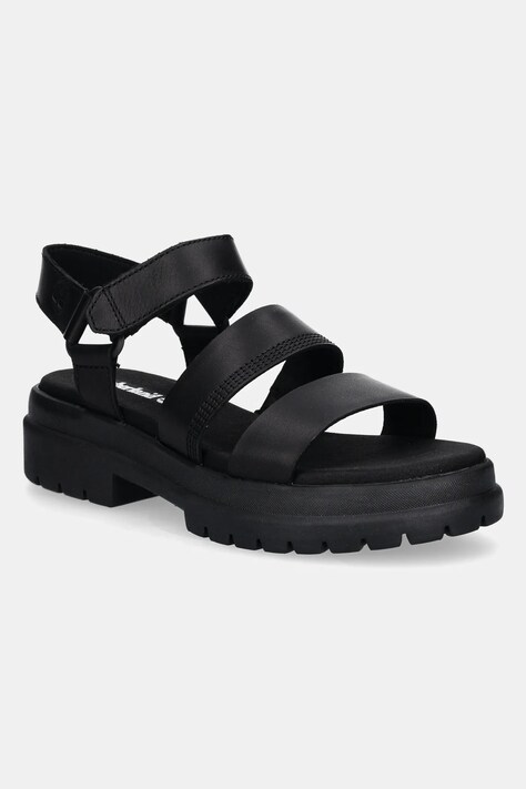 Δερμάτινα σανδάλια Timberland London Vibe 3 χρώμα: μαύρο, TB0A29MV0011