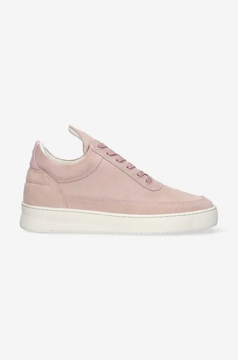 Semišové sneakers boty Filling Pieces Low Top Suede růžová barva, 10122792081