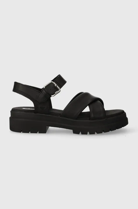 Timberland sandals 0A2QVJ women's black color