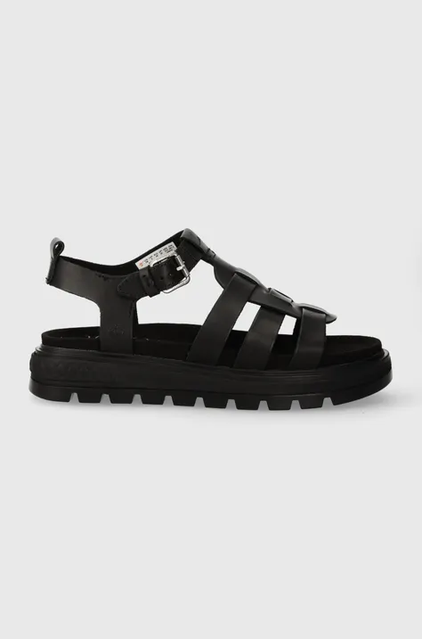 Kožené sandály Timberland Ray City dámské, černá barva