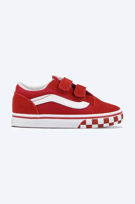 Παιδικά πάνινα παπούτσια Vans Old Skool V χρώμα: κόκκινο