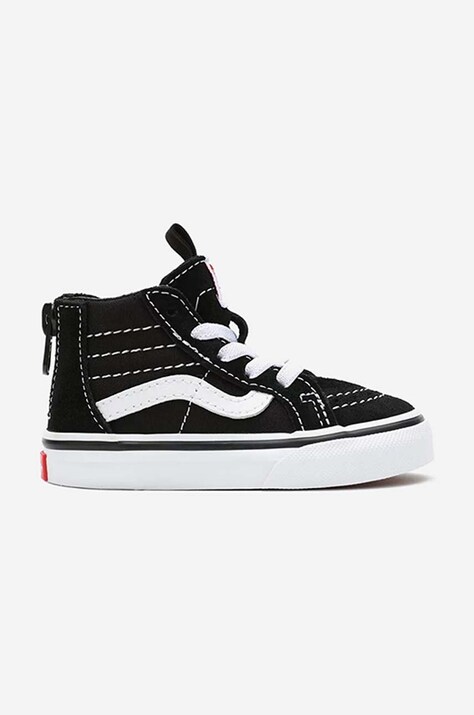 Παιδικά πάνινα παπούτσια Vans VN000XG5 TD SK8-Hi Zip χρώμα: μαύρο
