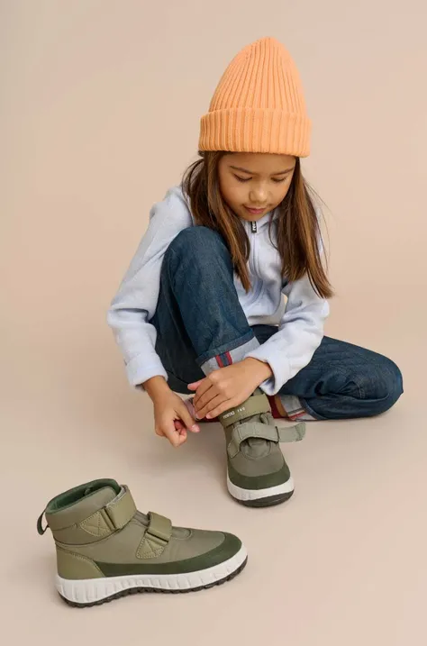 Дитячі туфлі Reima Patter 2.0 колір зелений