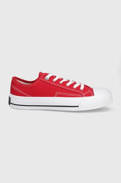 Πάνινα παπούτσια Jack & Jones ανδρικός, χρώμα: κόκκινο