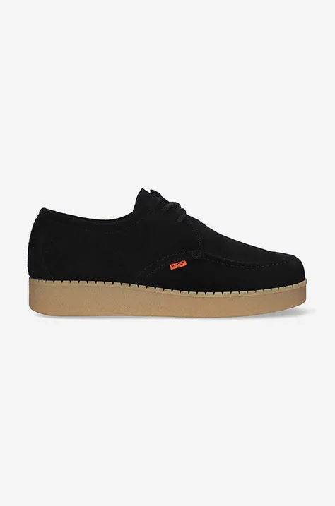 Semišové poltopánky Levi's D7353.0002-black, pánske, čierna farba, D7353.0002 RVN 75