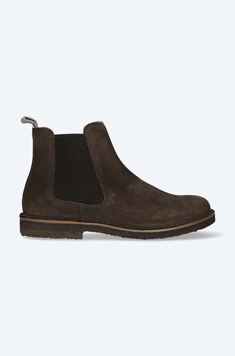 Astorflex suede chelsea boots BITFLEX.001 men's brown color